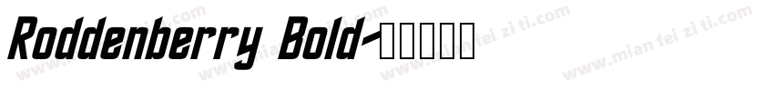 Roddenberry Bold字体转换